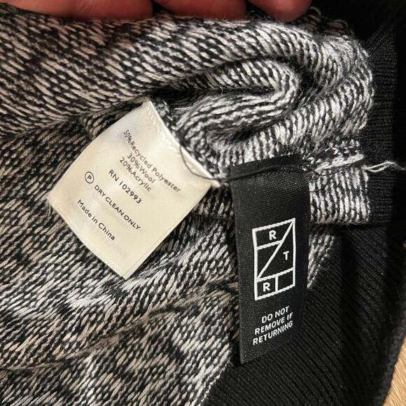 ROSETA GETTY Women's Jacquard Cardigan With Contrast Trim Size S - Picture 10 of 11